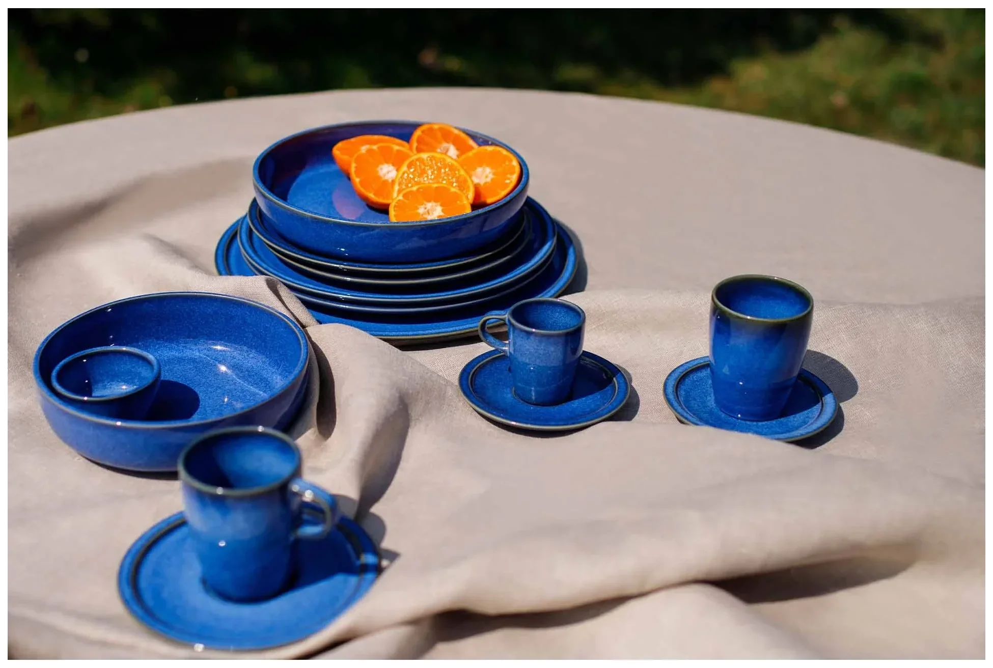 EASE RAKSTONE Podšálek na espresso 13 cm kobaltový / RAK PORCELAIN