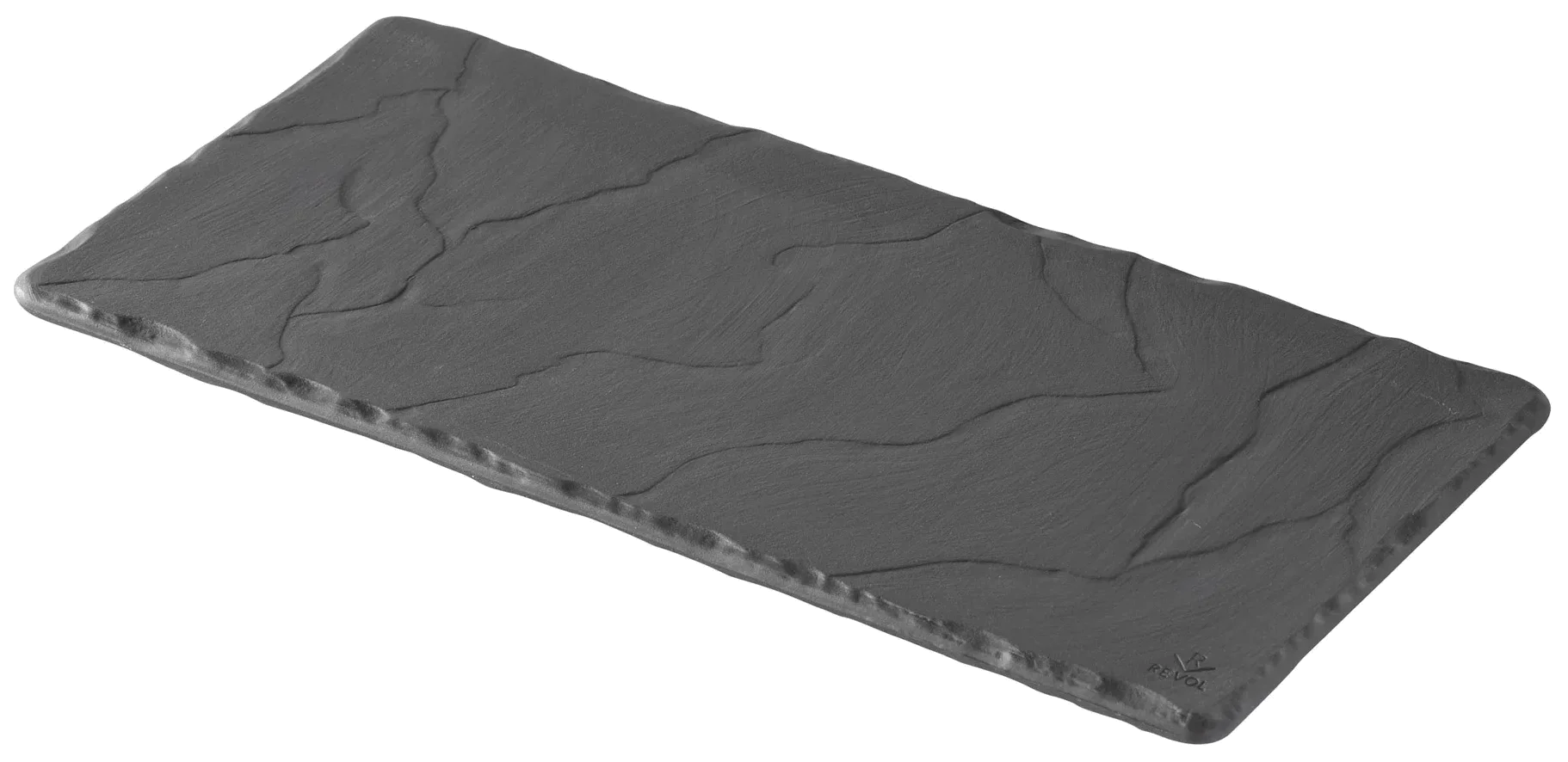 BASALT Obdélníkový podnos 25 x 12 cm černý / REVOL