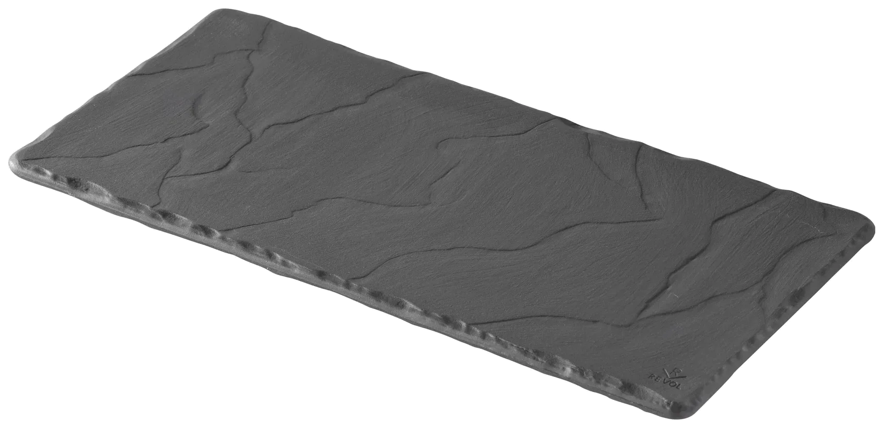 BASALT Obdélníkový podnos 30 x 11 cm černý / REVOL