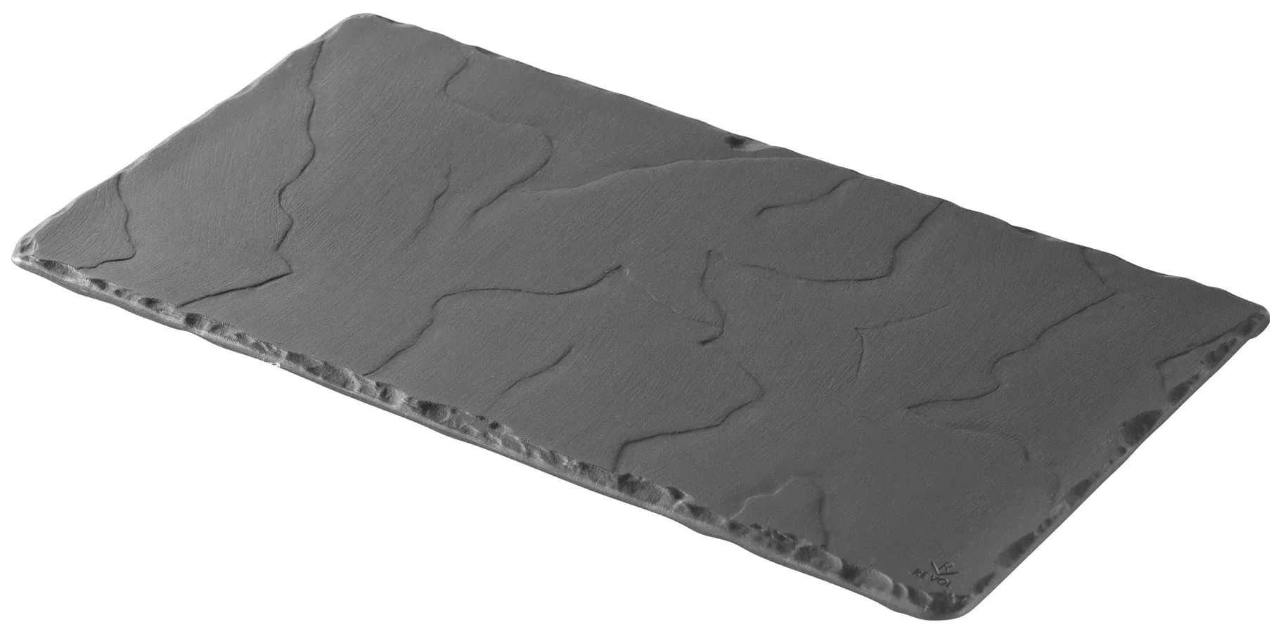 BASALT Obdélníkový talíř 30 x 16 cm černý / REVOL