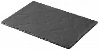 BASALT Obdélníkový talíř 30 x 20 cm černý / REVOL