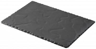 BASALT Obdélníkový talíř 30 x 20 cm černý / REVOL