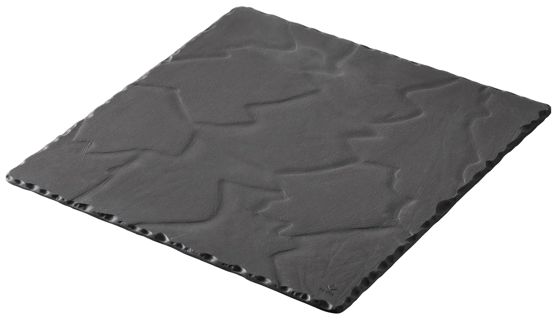 BASALT Čtvercový talíř 25 x 25 cm černý / REVOL