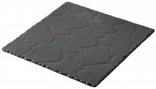 BASALT Čtvercový talíř 20 x 20 cm černý / REVOL