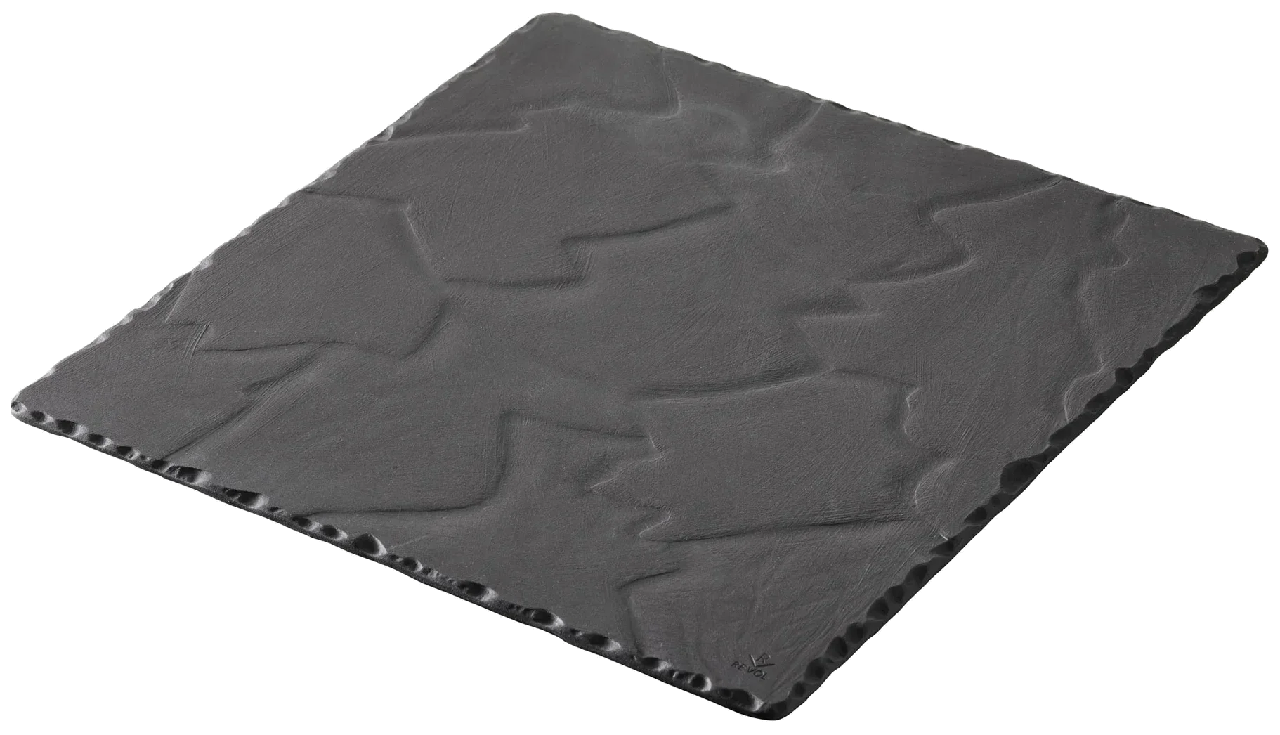 BASALT Čtvercový talíř 30 x 30 cm černý / REVOL