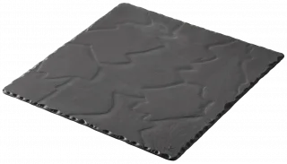 BASALT Čtvercový talíř 30 x 30 cm černý / REVOL