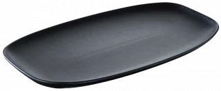 CLUB Obdélníkový talíř 36 x 21 cm černý / REVOL