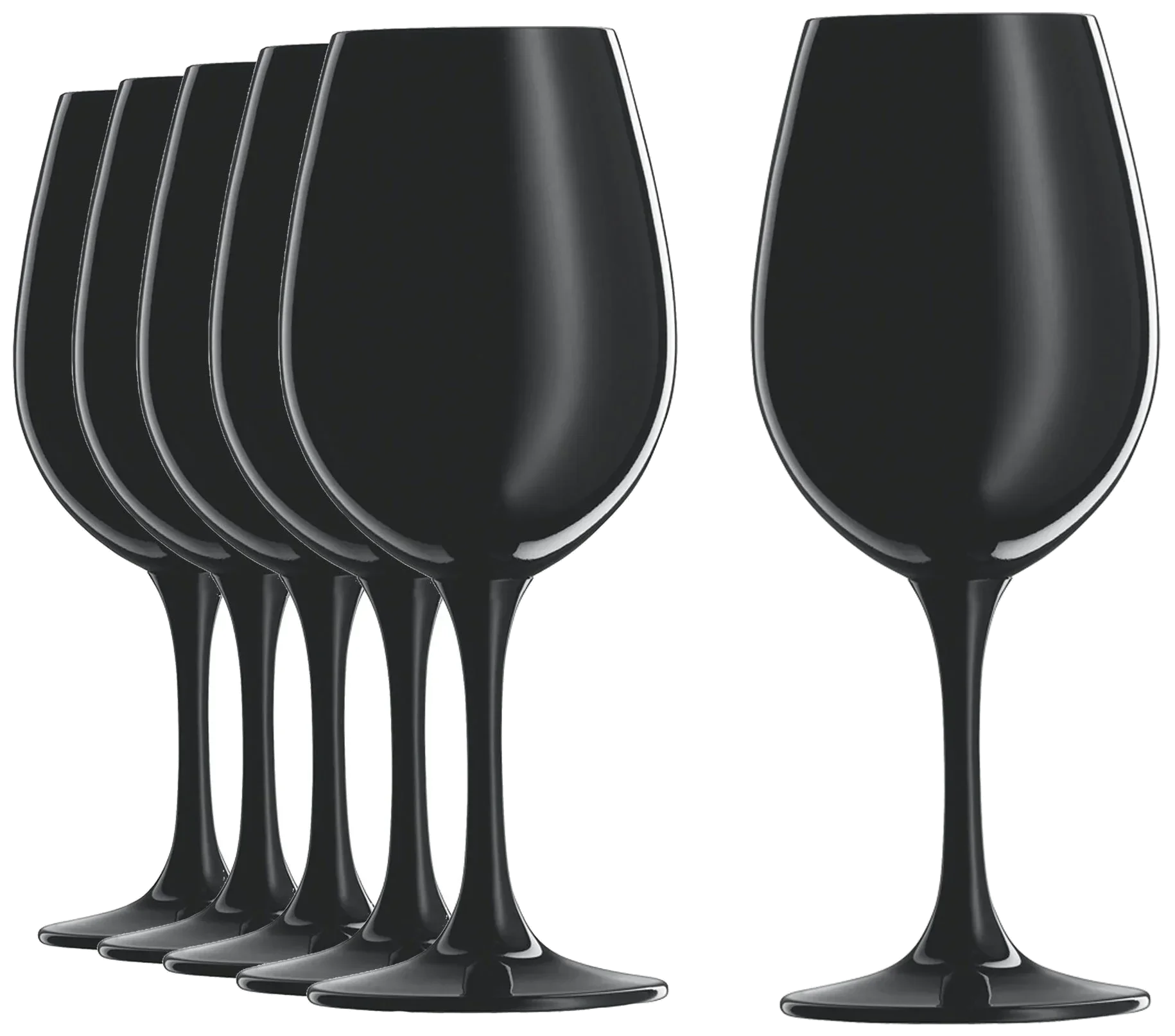 WINE TASTING Černá degustační sklenice na víno 299 ml, sada 6 ks / SCHOTT ZWIESEL