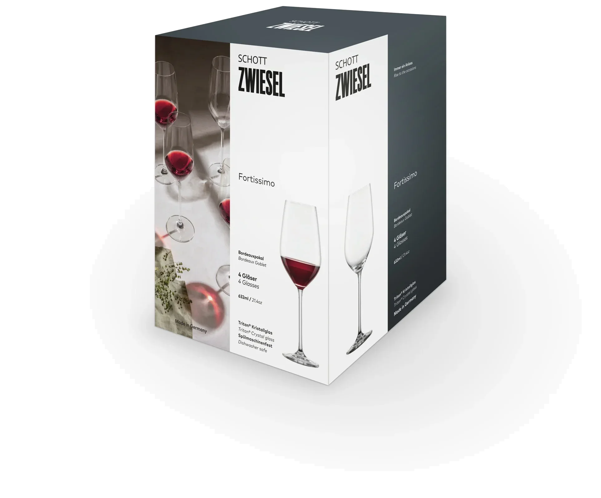 FORTISSIMO Sklenice na víno Bordeaux 650 ml, sada 4 ks / SCHOTT ZWIESEL