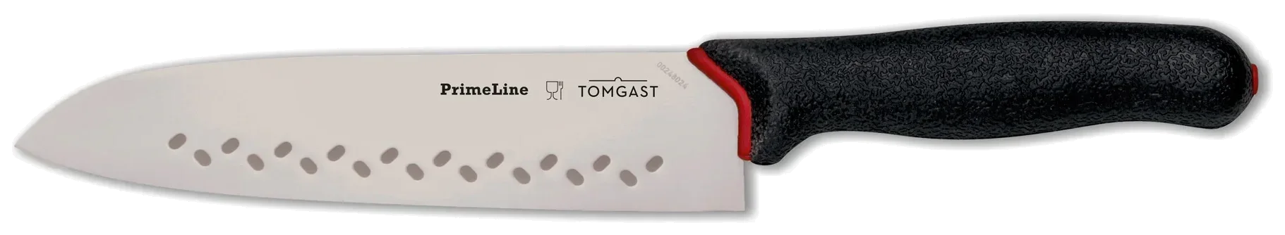 TOMGAST Japonský perforovaný nůž santoku PRIMELINE délka 19 cm