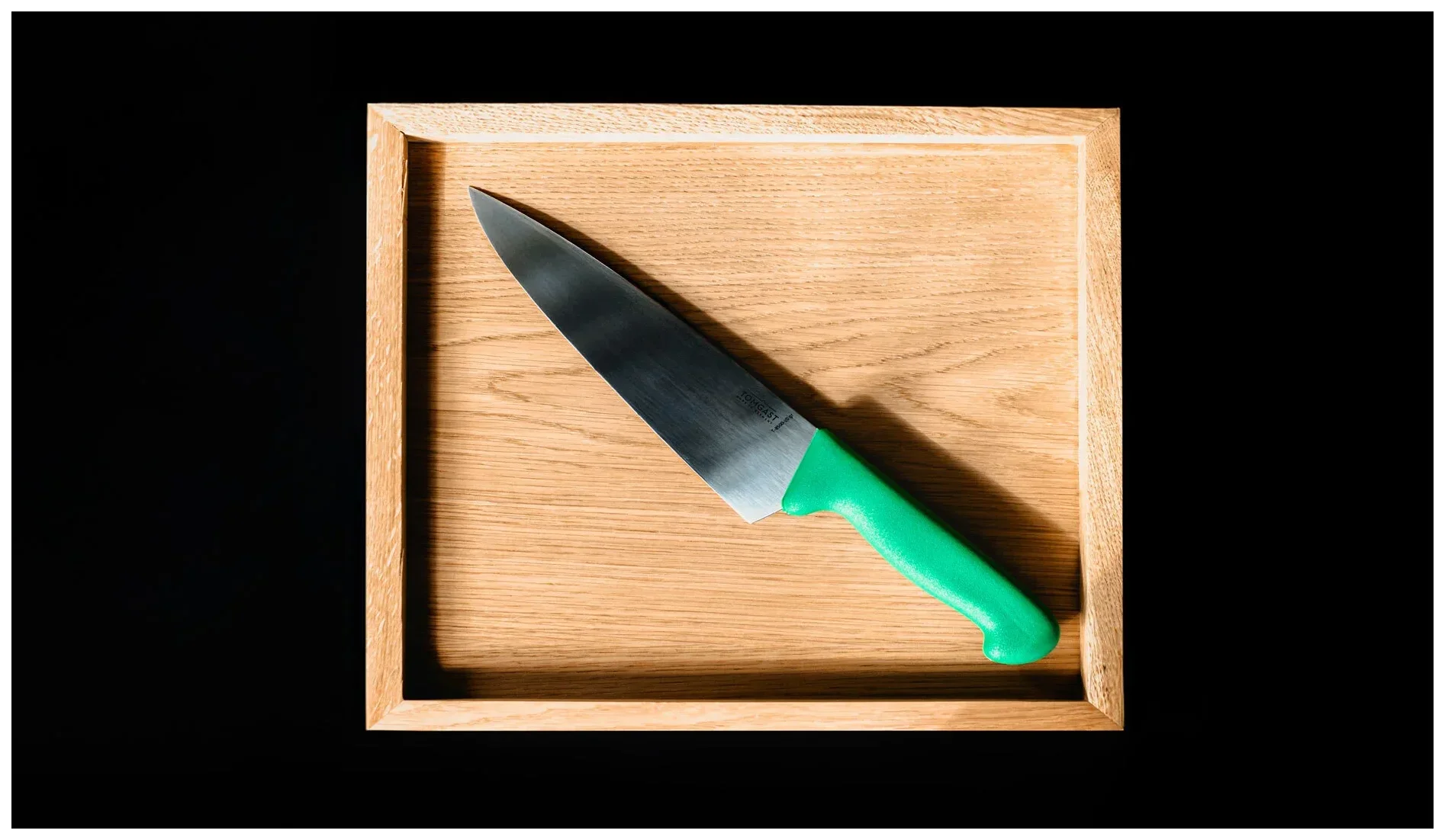 TOMGAST Zelený kuchařský nůž, délka 20 cm