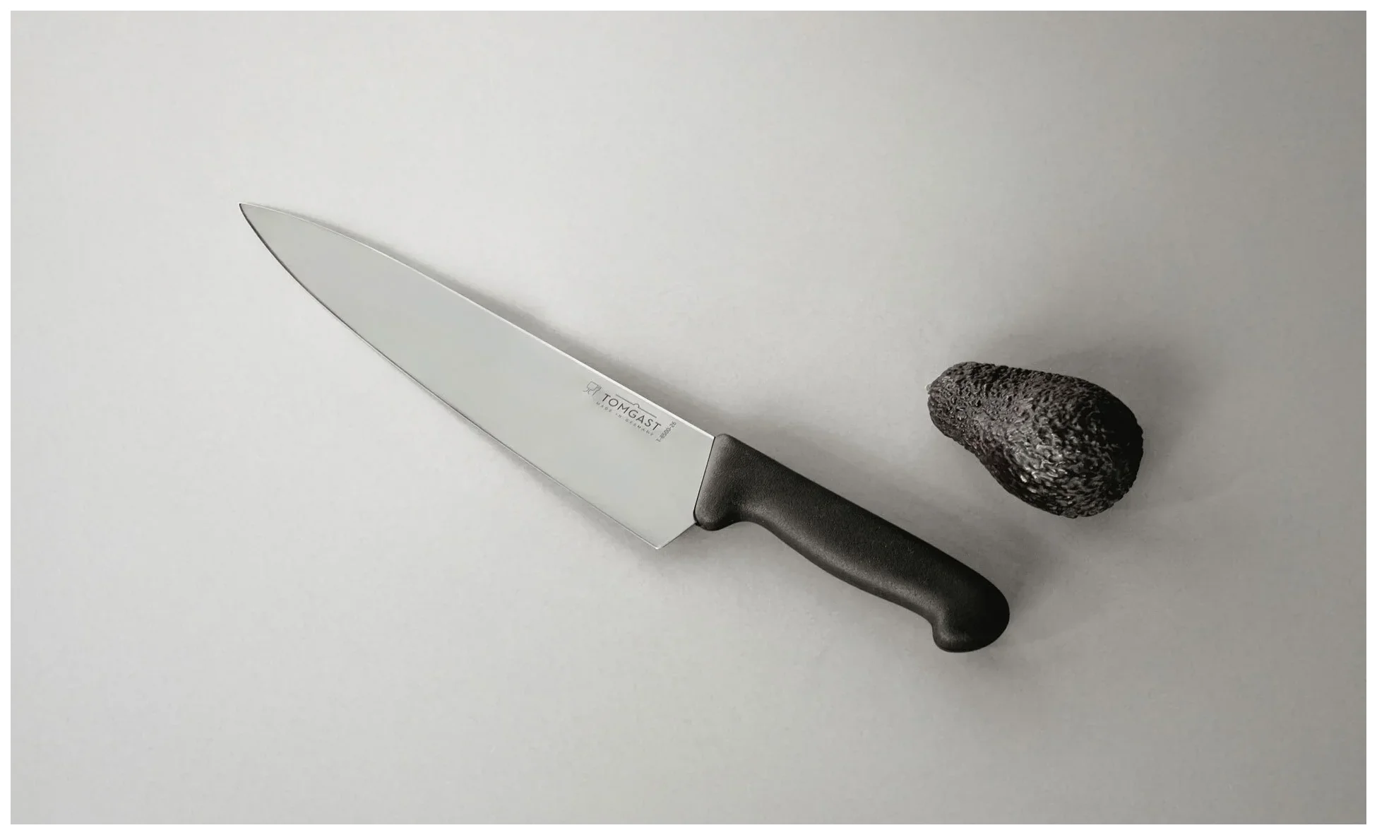 TOMGAST Černý kuchařský nůž, délka 26 cm
