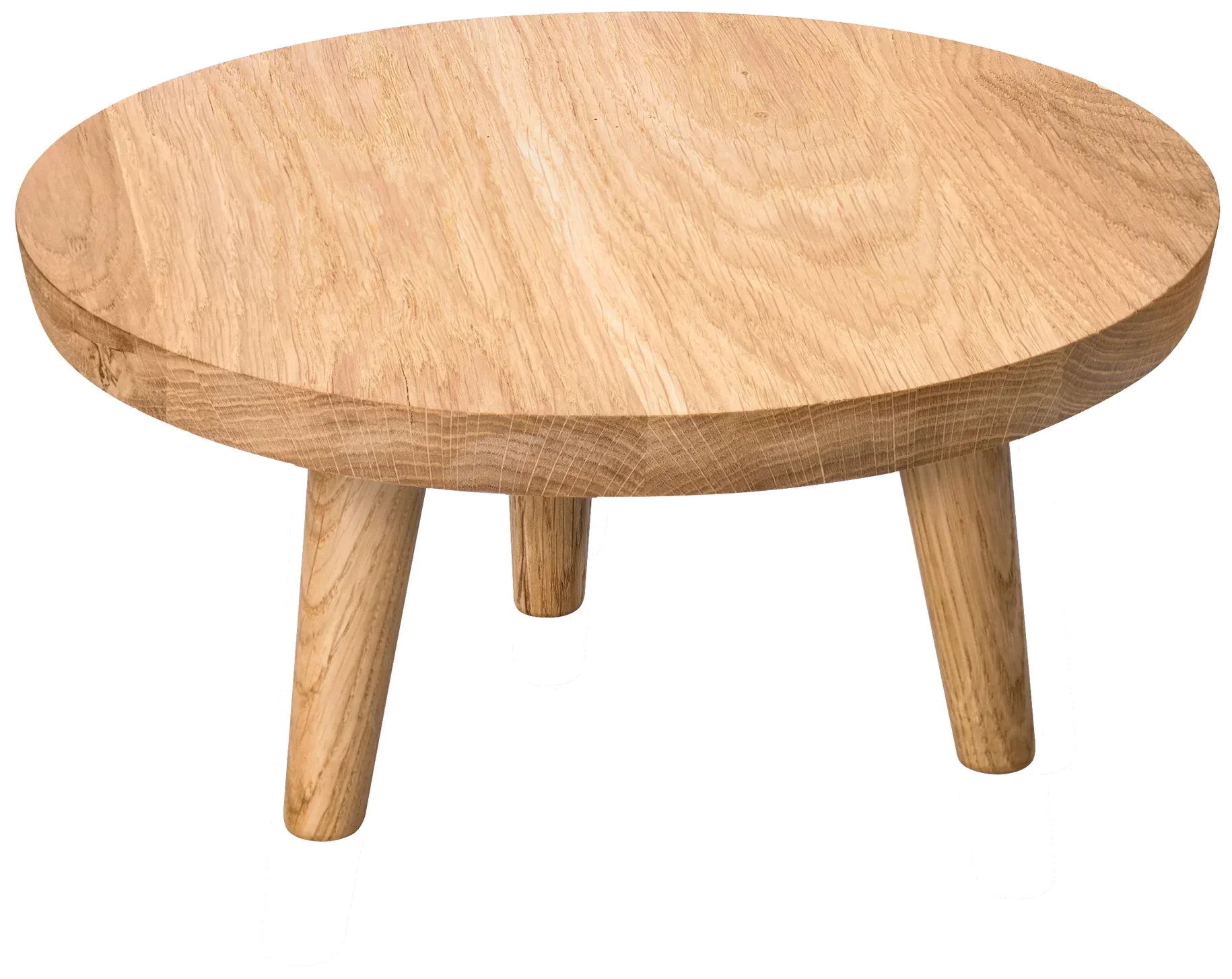 SIMPLE Nízký kulatý dubový podstavec, 28 cm / VERLO