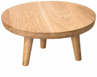 SIMPLE Nízký kulatý dubový podstavec, 28 cm / VERLO