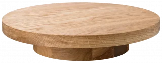 EGZOS Nízký kulatý dubový podnos 28 cm / VERLO