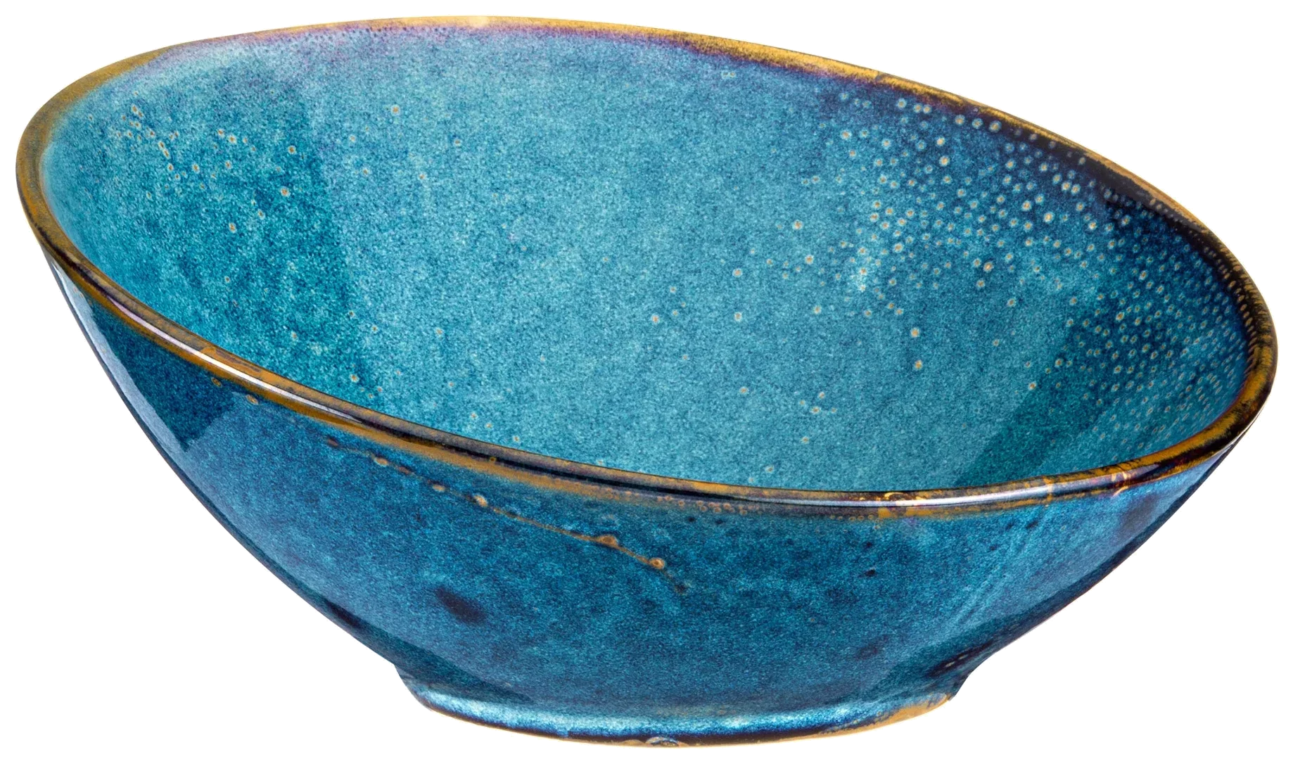 DEEP BLUE Šikmá bufetová mísa 25 cm / VERLO