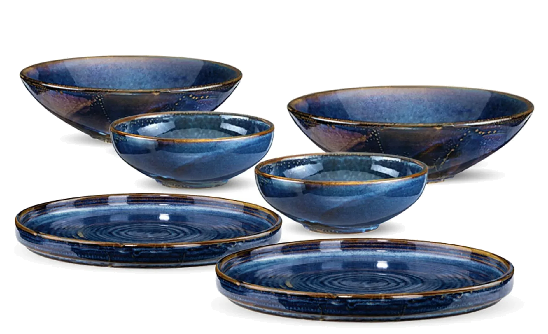 VERLO Jídelní souprava pro 2 osoby DEEP BLUE
