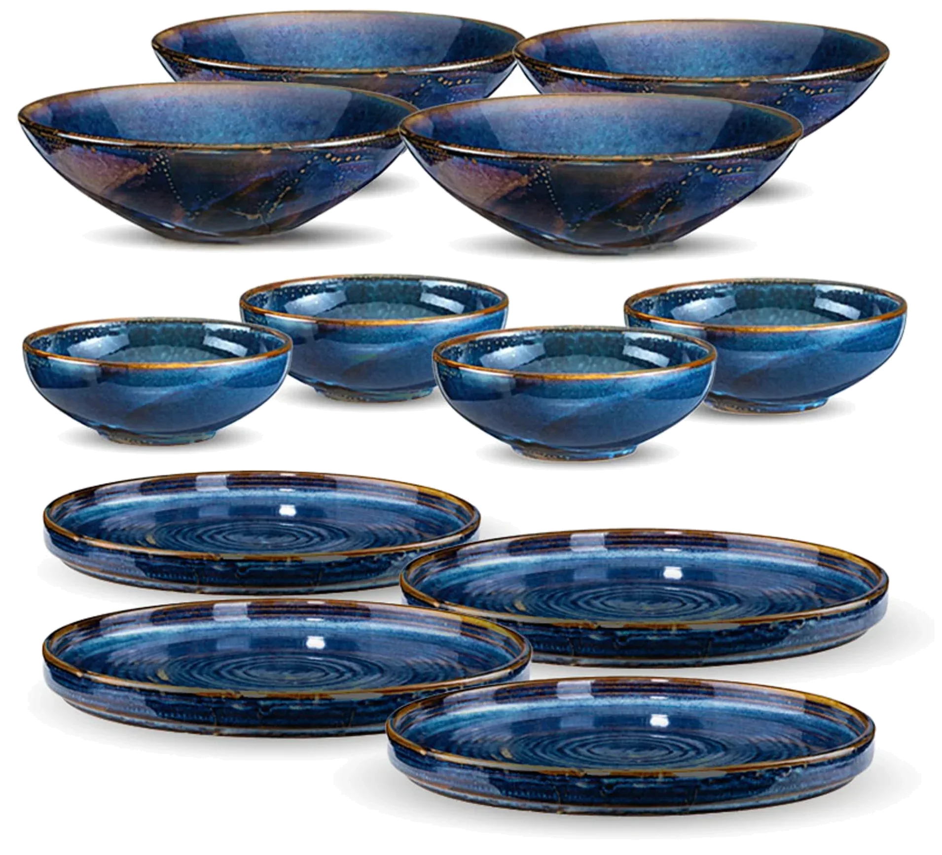 VERLO Jídelní souprava pro 4 osoby DEEP BLUE