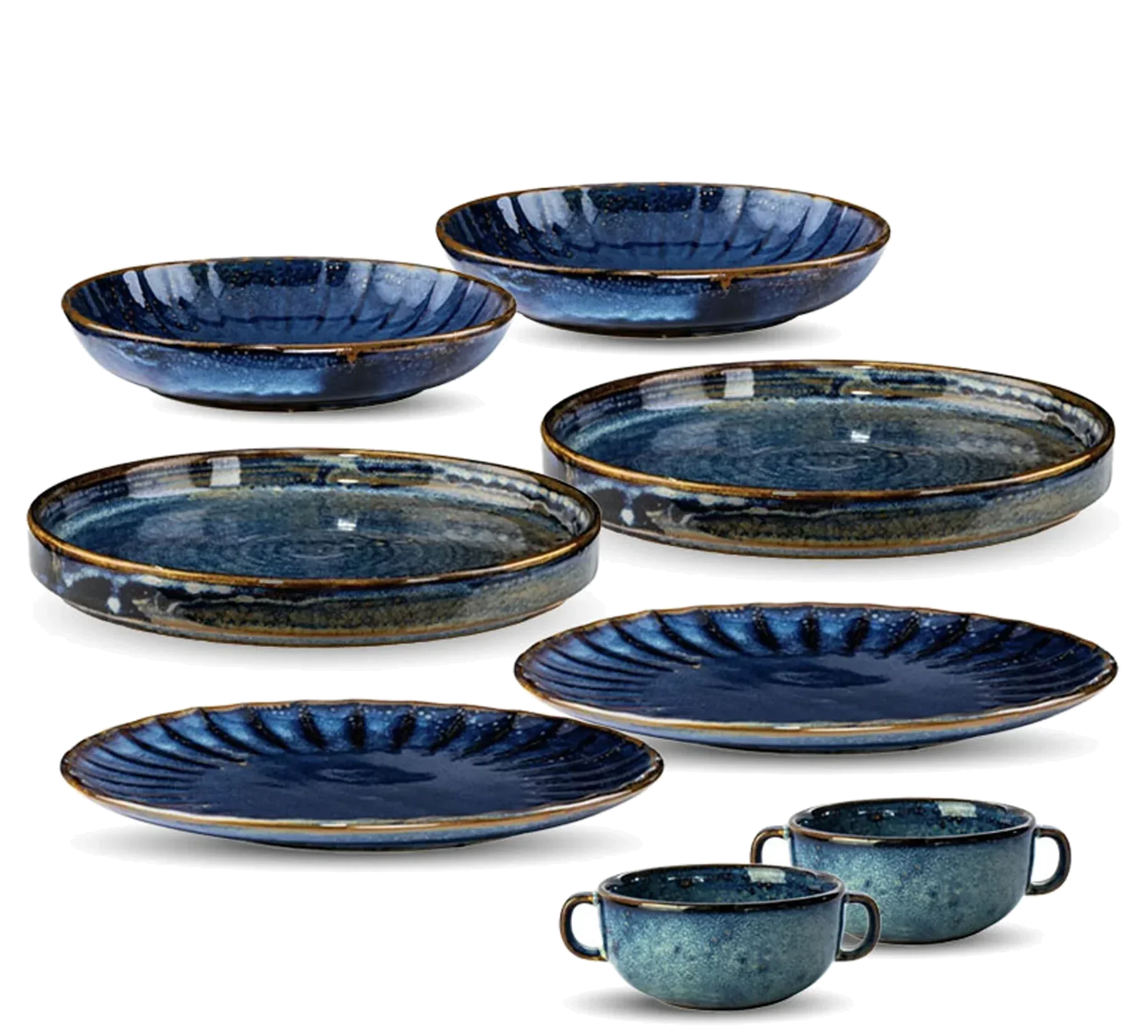 VERLO Prémiová jídelní souprava DEEP BLUE