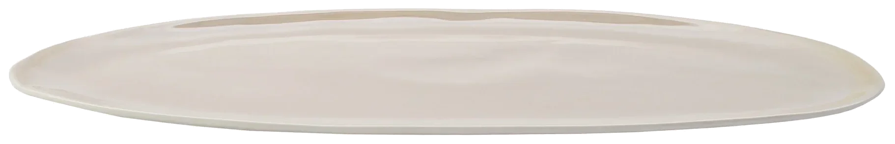 ETER Oválný talíř 43x22,5 cm, béžový / VERLO