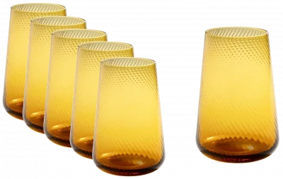 VERLO Sklenice highball AMBER 510 ml, sada 6 ks