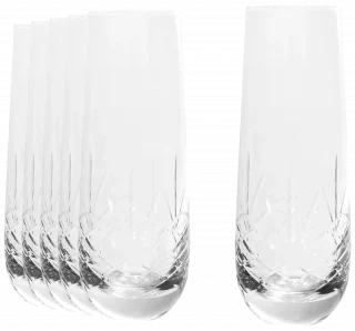VERLO Sklenice flute tumbler CLARENE 300 ml, sada 6 ks