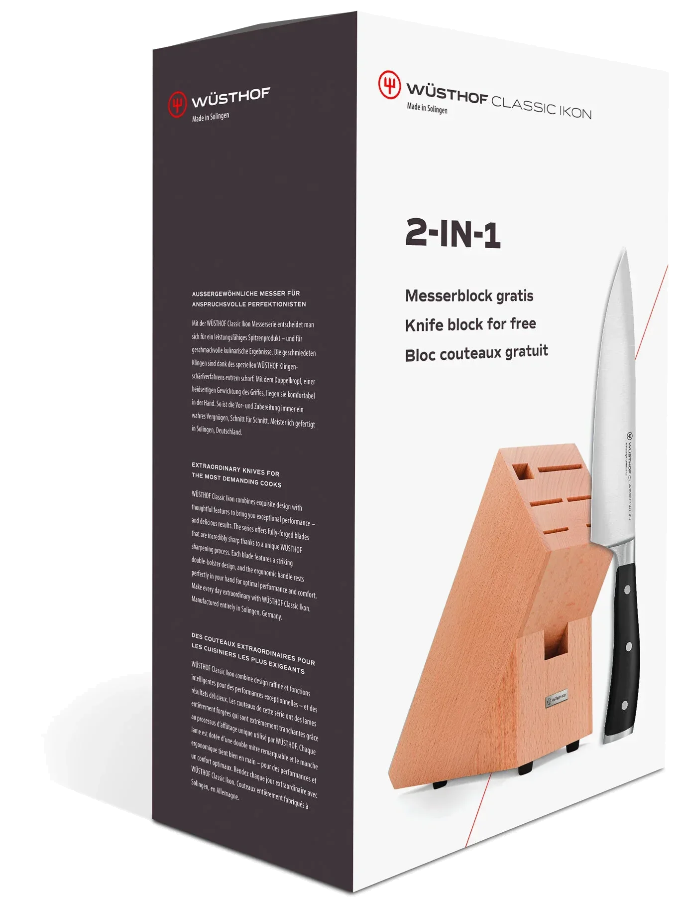 CLASSIC IKON 2 in 1 - Světlý blok + nůž 20 cm /WÜSTHOF