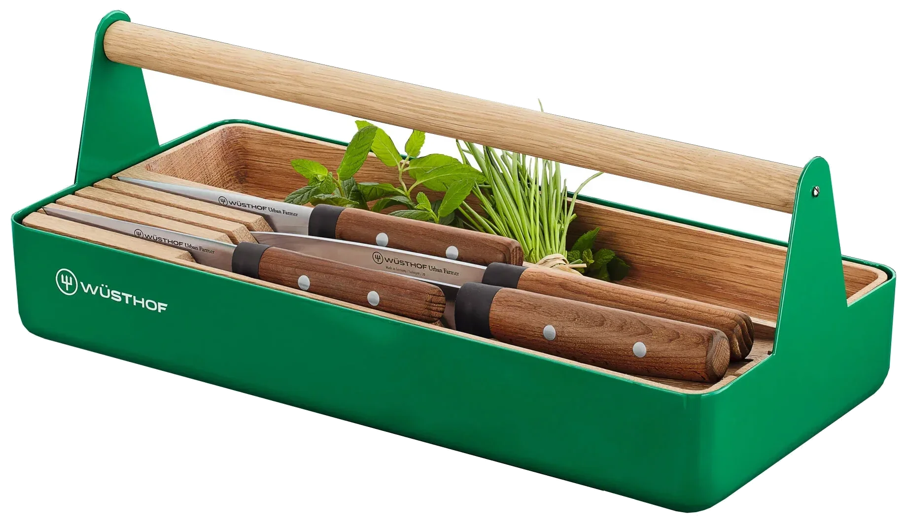URBAN FARMER Dřevěná krabice se sadou nožů / WÜSTHOF