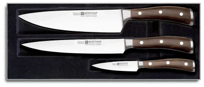 IKON Sada - Kuchařský nůž 20 cm, kuchyňská 20 cm a na zeleninu 9 cm / WÜSTHOF