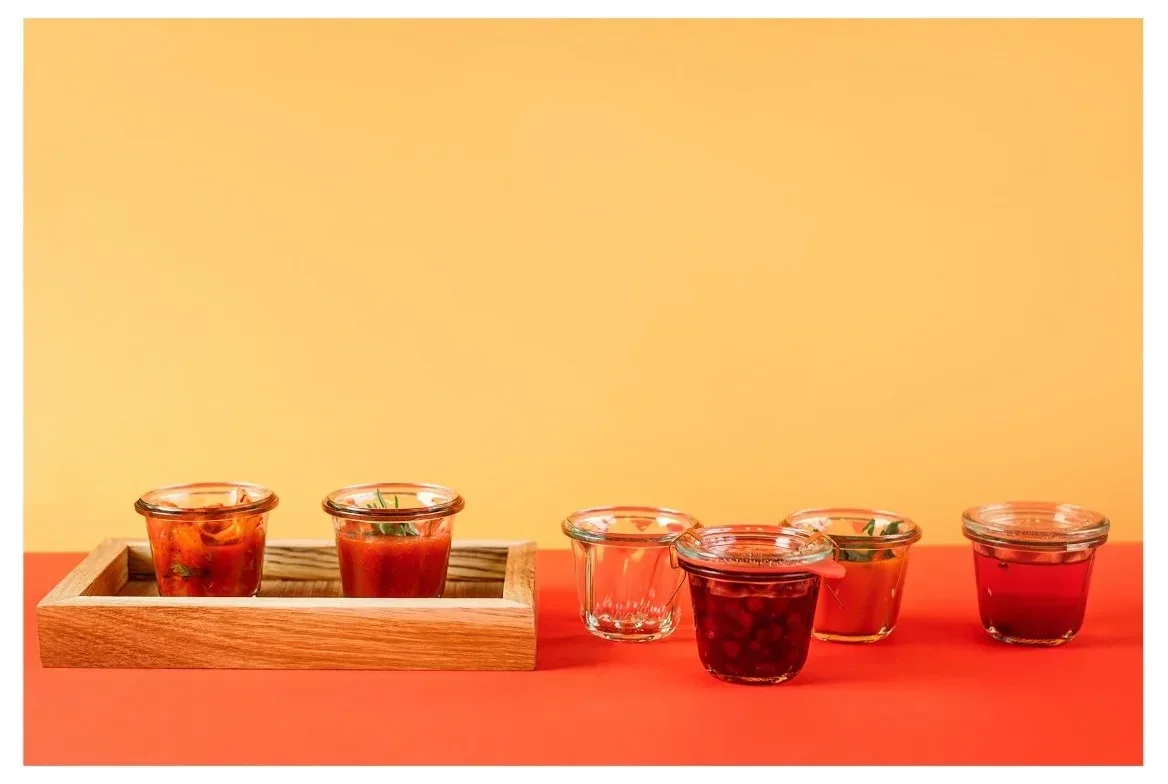 Sklenice na zavařování BAKERY s víkem, těsněním a 2 sponami 80 ml bal. 12 ks / WECK