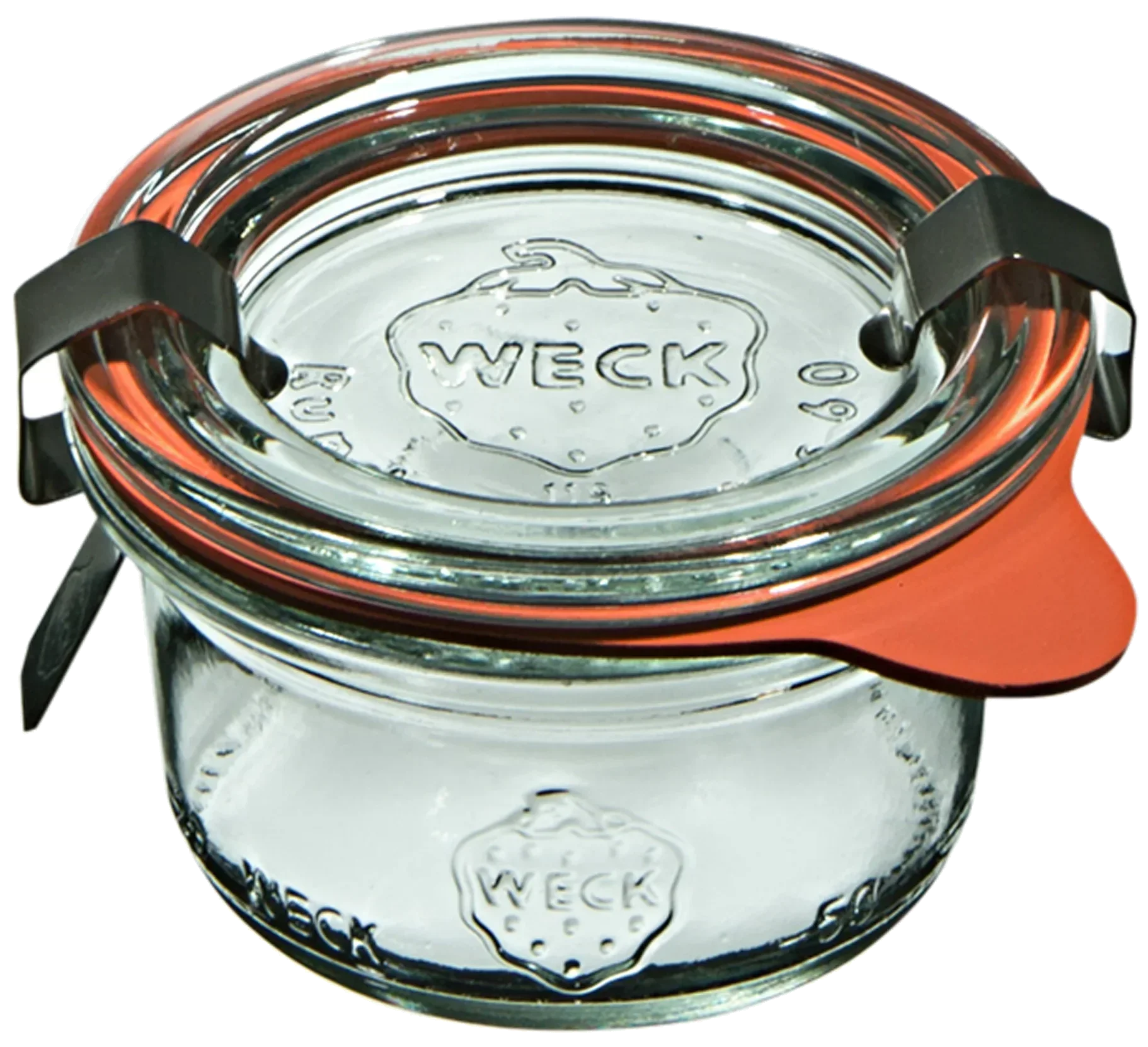 Mini słoik MINI-STURZ z pokrywką, uszczelką i 2 zapinkami 50 ml op. 12 szt. / WECK